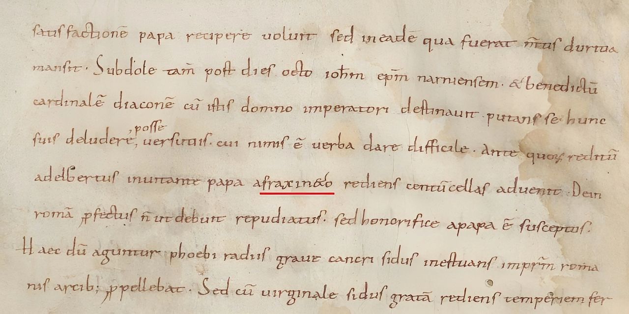 Liutprand mentioning Fraxinetum (underlined)