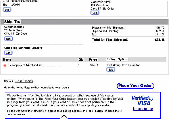 Authenticate Verified by Visa