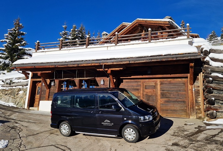 Complimentary Ski Armadillo shuttle for the Luxury Chalets in Verbier