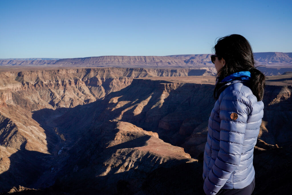 Steffi am Rande des Fishriver Canyons