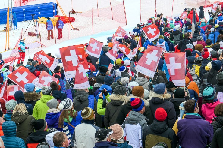 Lauberhorn Slalom Ski Race Wengen Switzerland