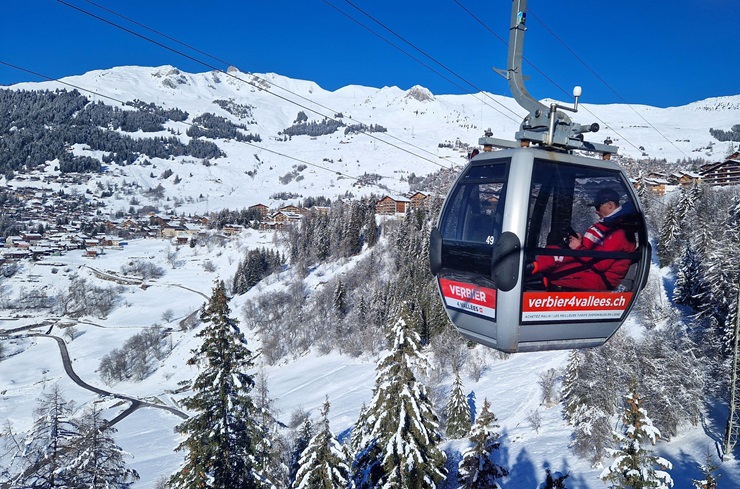 Le Chable chair lift Verbier Swiss Alps