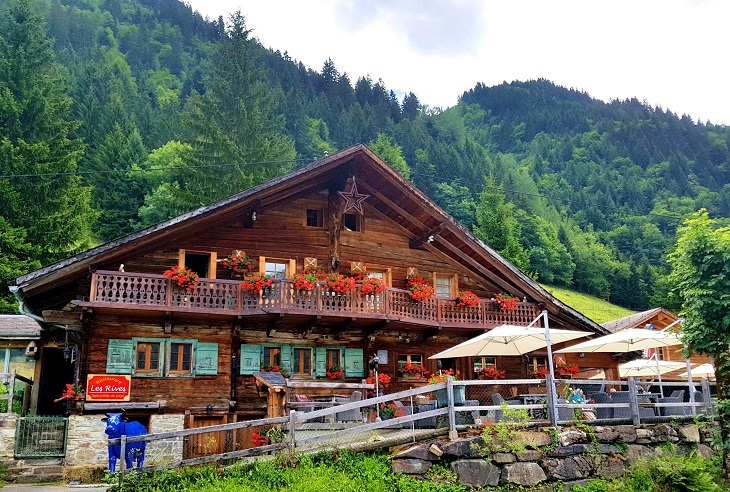 Restaurant Cantine des Rives in the mountains Champery Switzerland