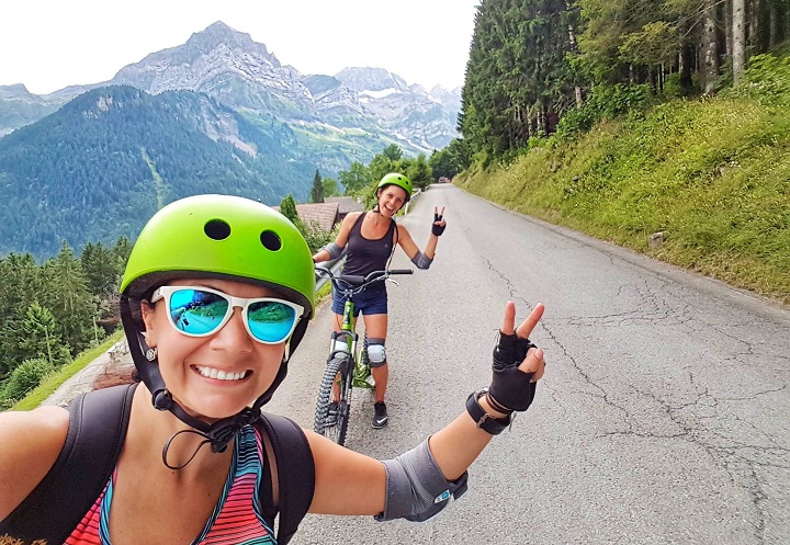 Downhill Scooters Champery Switzerland Portes Du Soleli