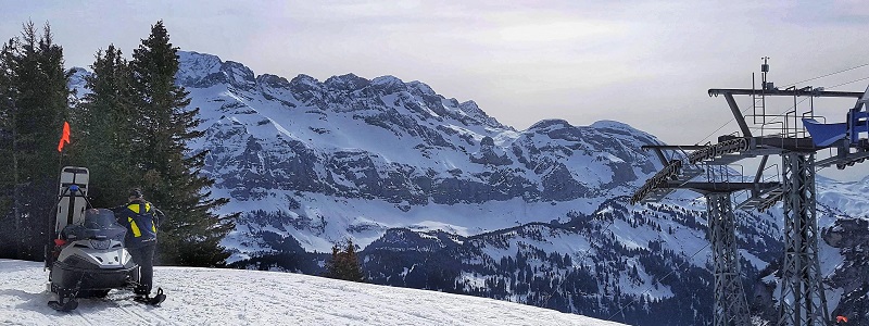 Winter skiing Champery Switzerland PDS